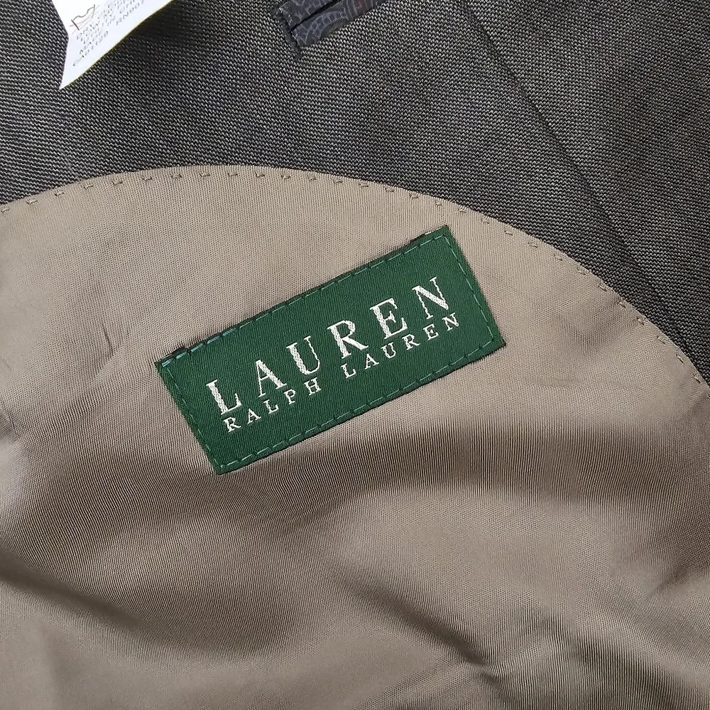 Ralph Lauren Mens 50R‎ Brown Suit Jacket  LRL Two Button 100% Wool